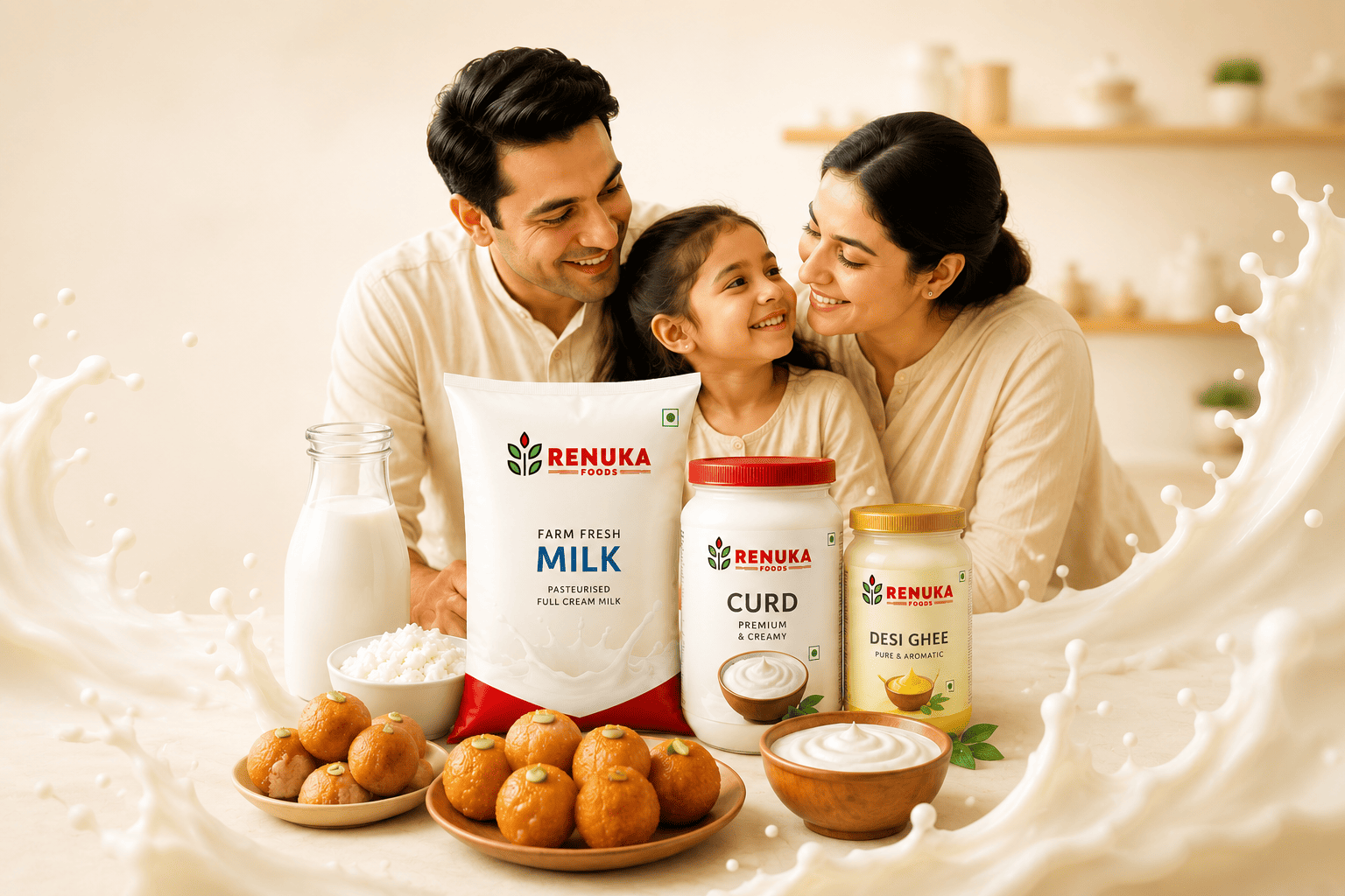 Renuka Foods Fresh Premium Dairy Display