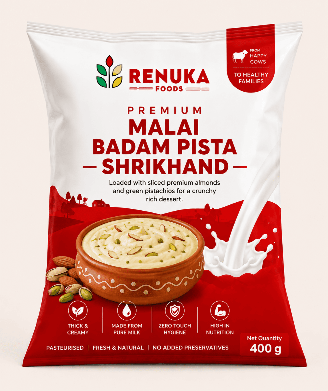 Malai Badam Pista Shrikhand